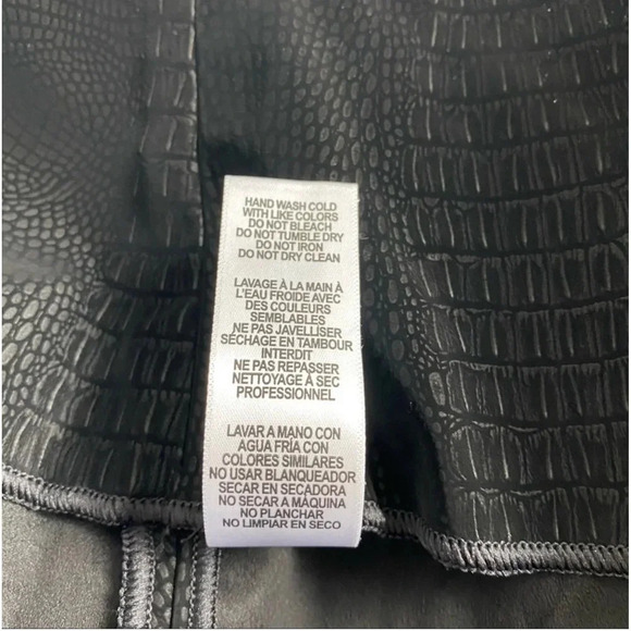 $179 NWT Good American The Croc Exec Pant Black High Waist Suede Plus Size 6 3XL - Picture 8 of 16